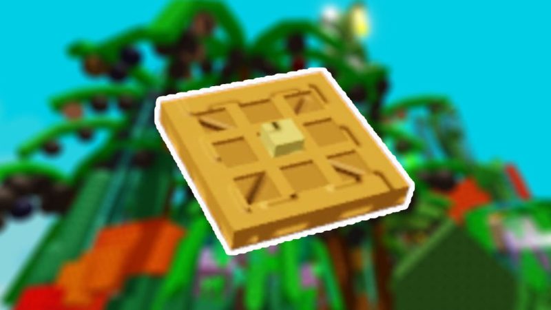 Here’s how to make a Waffle in Grow a Garden:  


Gather Ingredients:  

Harvest Wheat (plant and grow wheat seeds).  
Collect Eggs (raise chickens).  
Obtain Milk (care for cows).  



Craft Batter:  

Use a Crafting Station to combine Wheat, Eggs, and Milk into Waffle Batter.  



Cook the Waffle:  

Place the batter in a Oven or Kitchen Appliance.  


Serve:  

Once cooked, add toppings like Fruit or Syrup (optional).

