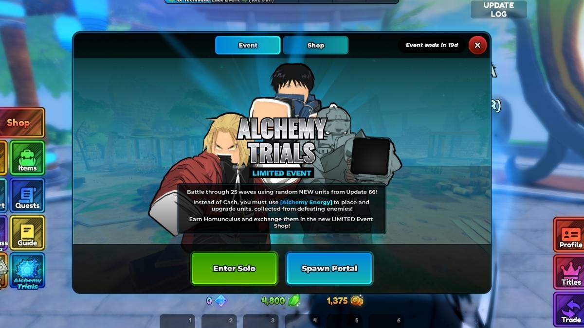 Alchemy Trials in Anime Last Stand