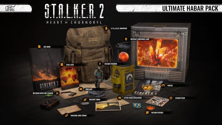 Ultimate Habar Pack contents: Custom backpack, character statue, art collection, embroidered patches.