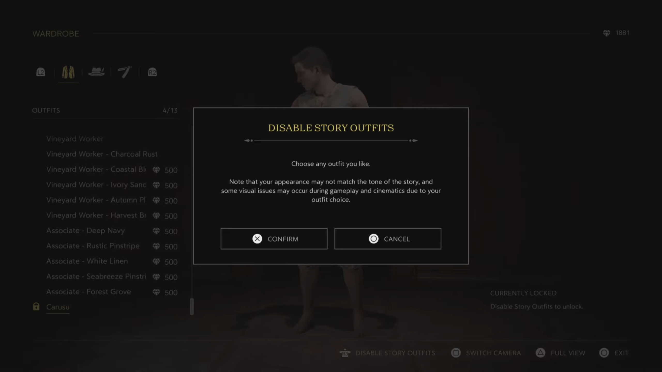 Disable Story Outfits (Image via 2K Games)