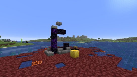 Minecraft nether portal seed in bedrock island