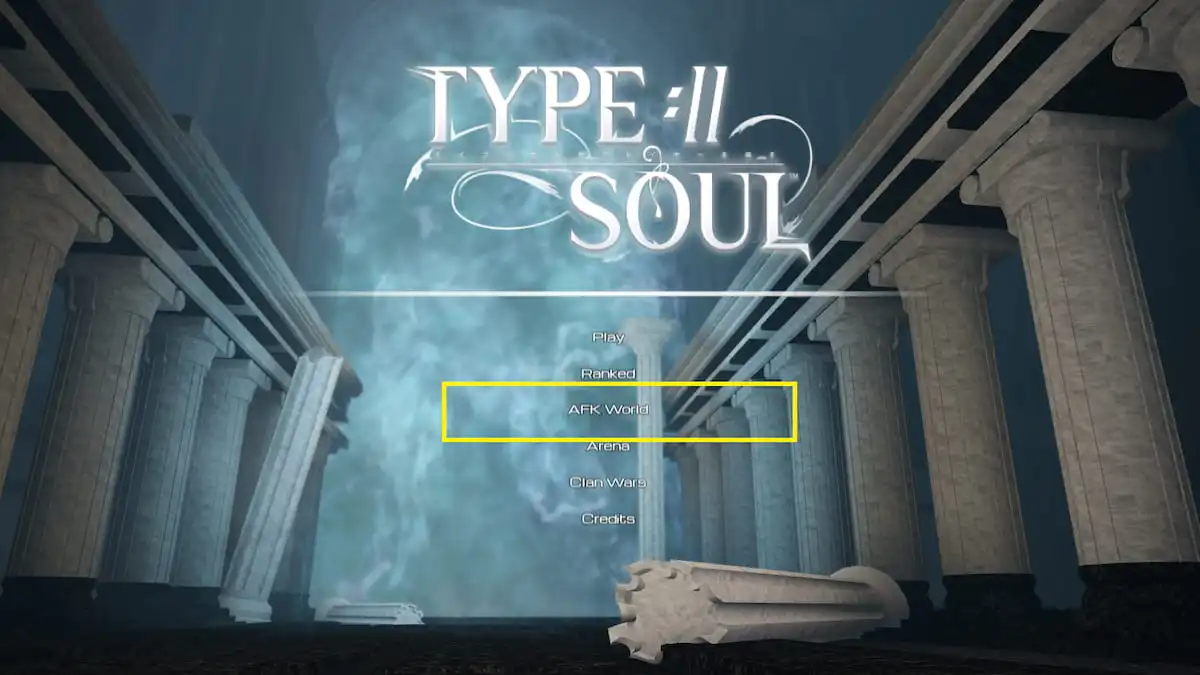 The Type Soul Menu in Roblox