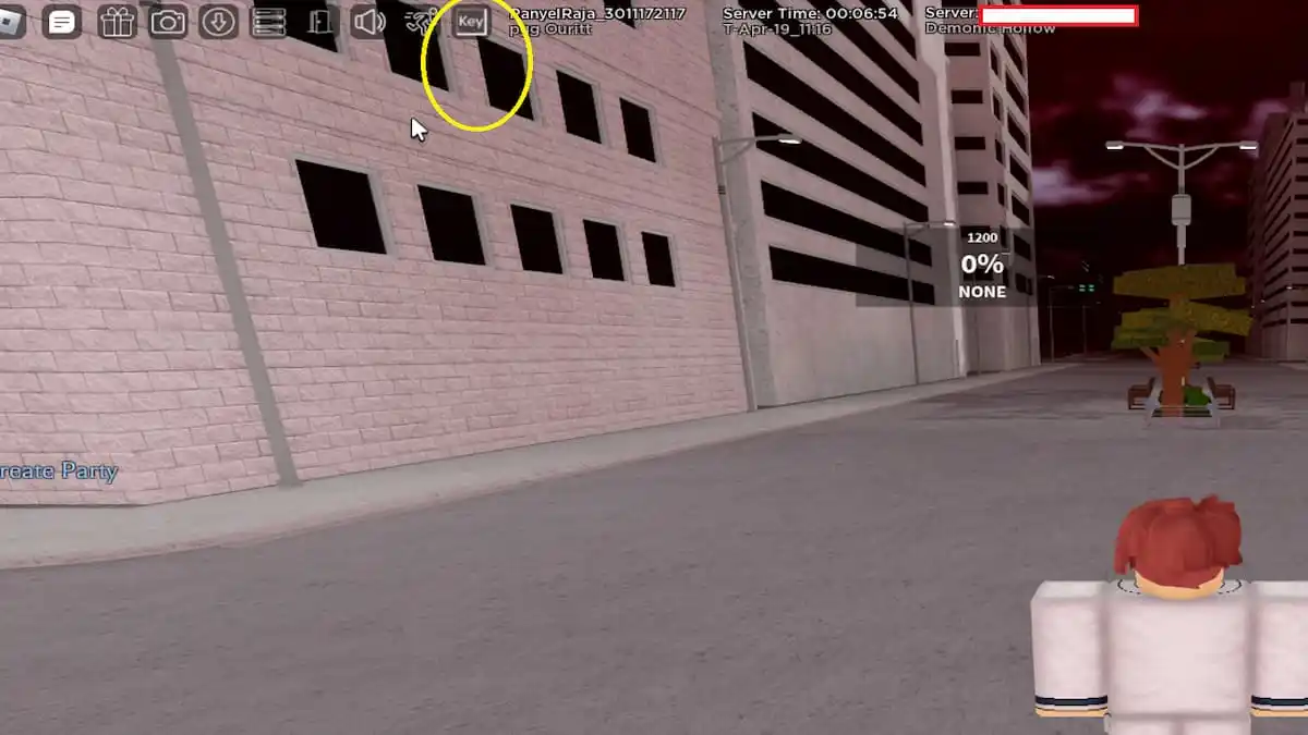 The Key button in Roblox Type Soul