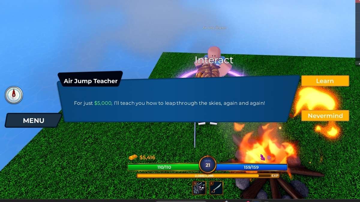 Buying Air Jump Skill