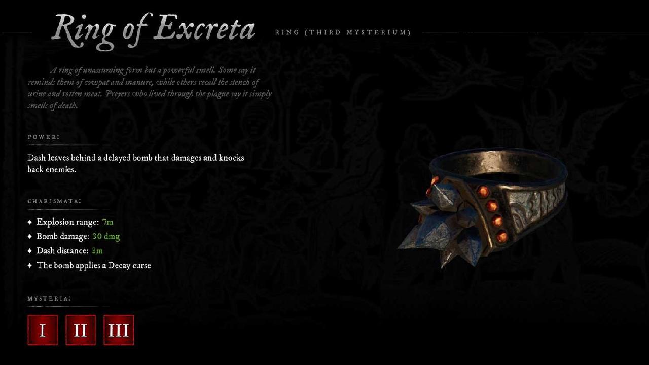 Witchfire, Game Guide, Ring of Excreta, Ring
