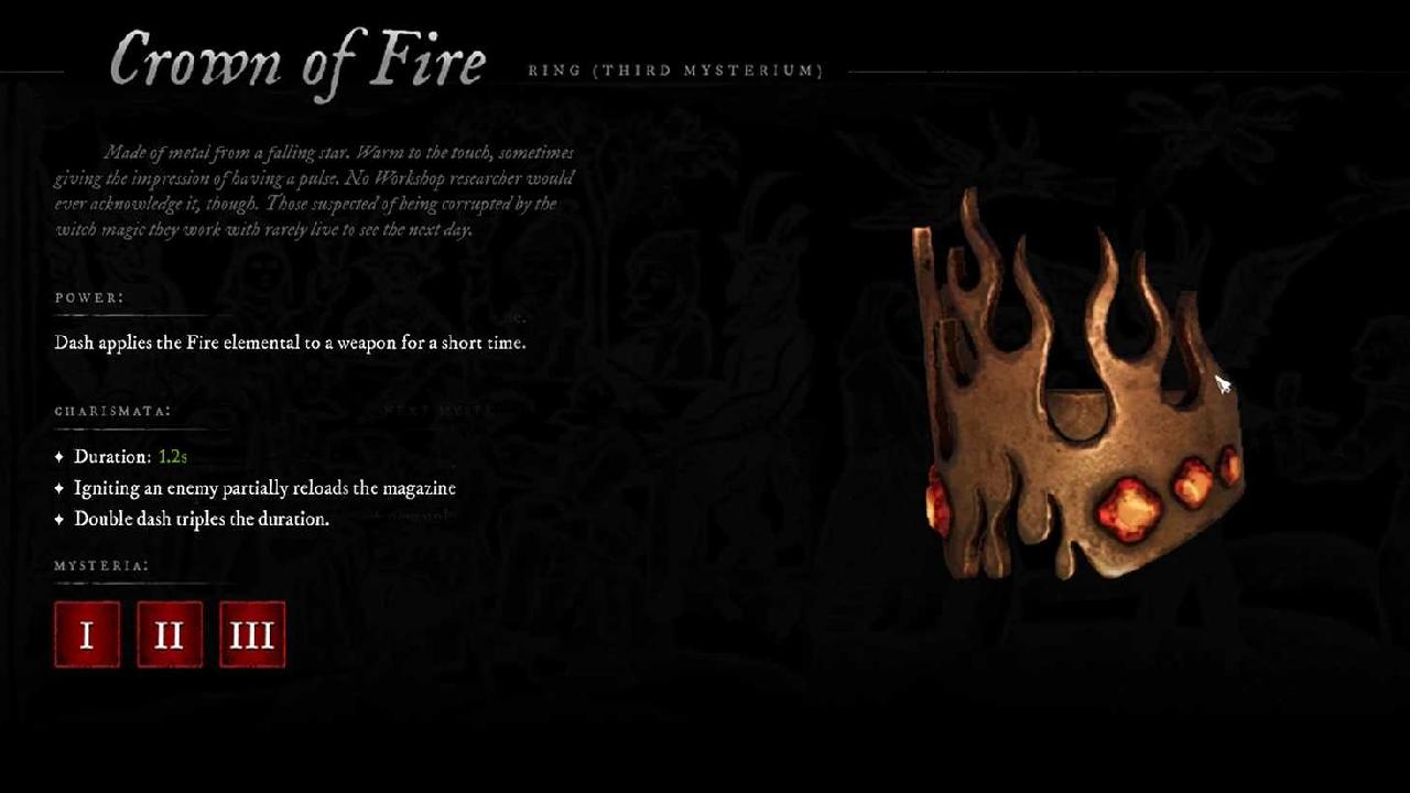 Witchfire, Game Guide, Crown of Fire, Ring