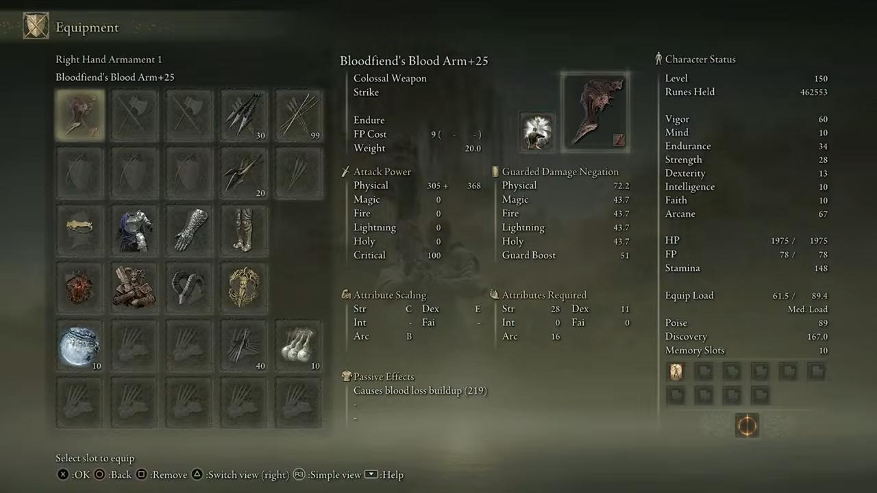 Elden Ring Guide, Bleed Build, Bloodfiend's Arm