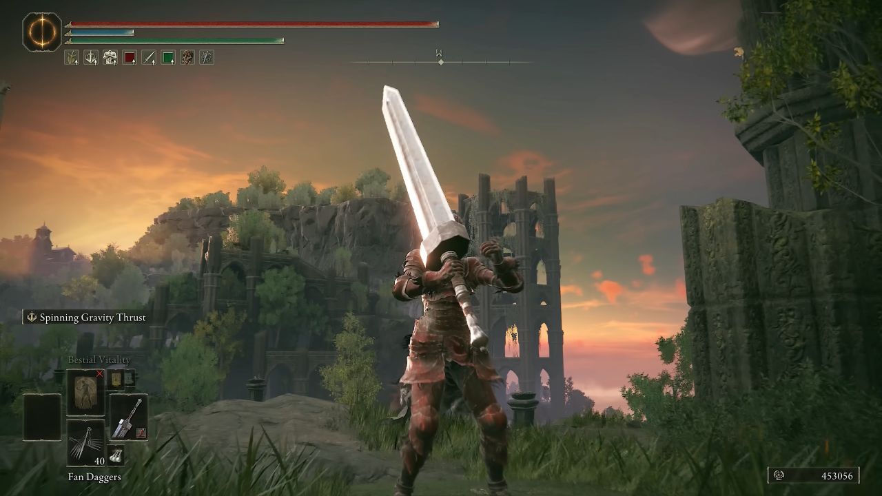 Elden Ring Guide, Bleed Build, Spinning Gravity Thrust