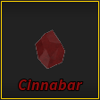 Cinnabar ore in the Prospecting Roblox experience