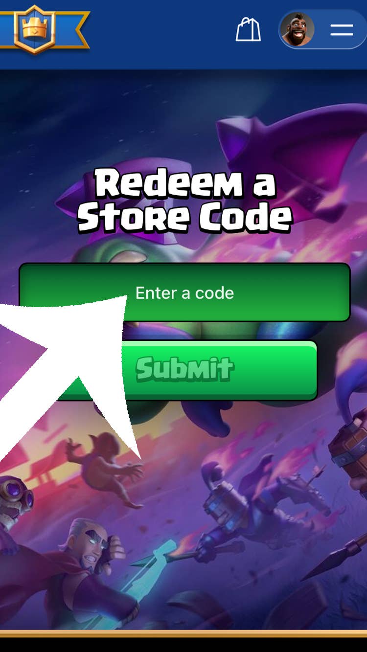 Interface highlighting code submission area