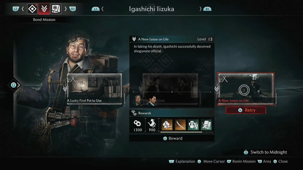 Rise of the Rōnin, Rise of the Rōnin Guide, How to Do Bond Mission as Igashichi Iizuka, PS5, Gameplay, Screenshot