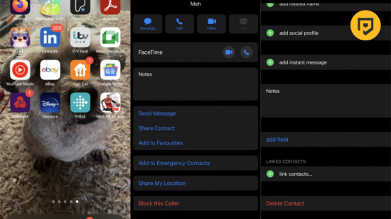 A demonstration of how to delete contacts on iPhone