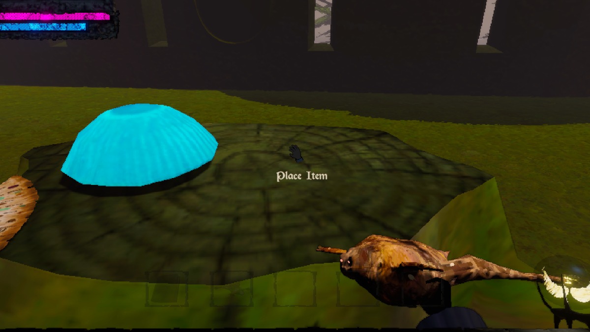 Mage Arena Crafting Bench recipe with mushroom and frog