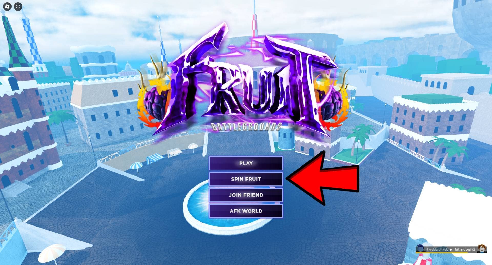 Game interface highlighting the spin mechanic location