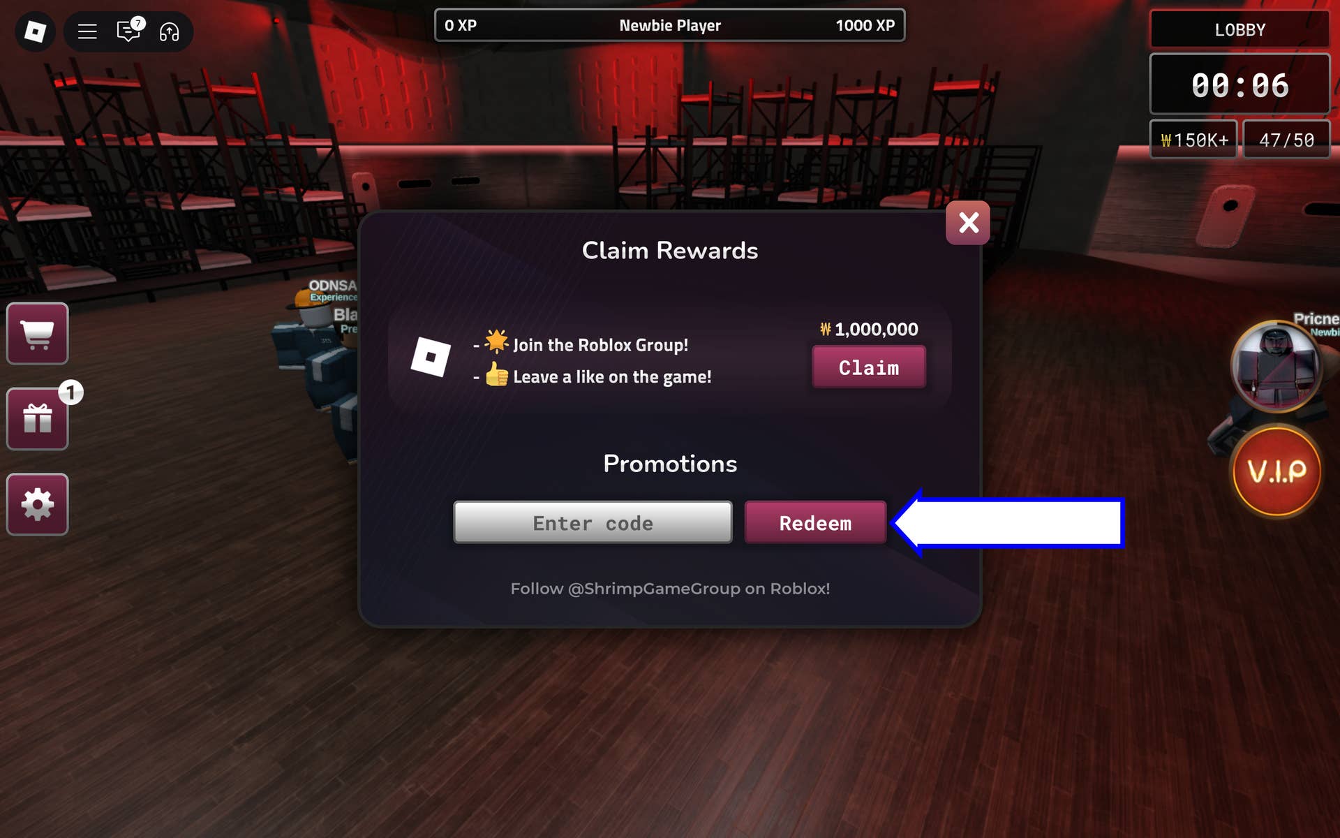 Illustration of the code input interface in Shrimp Game