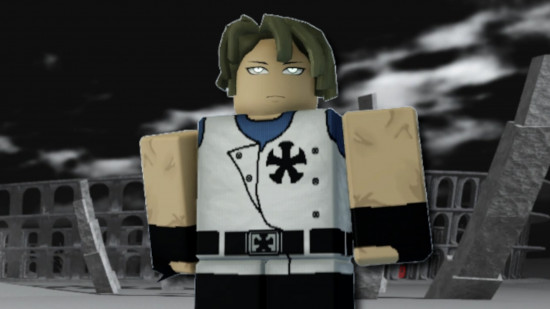 Type Soul bawabawa: A Quincy character on the Hueco Mundo collosseum background