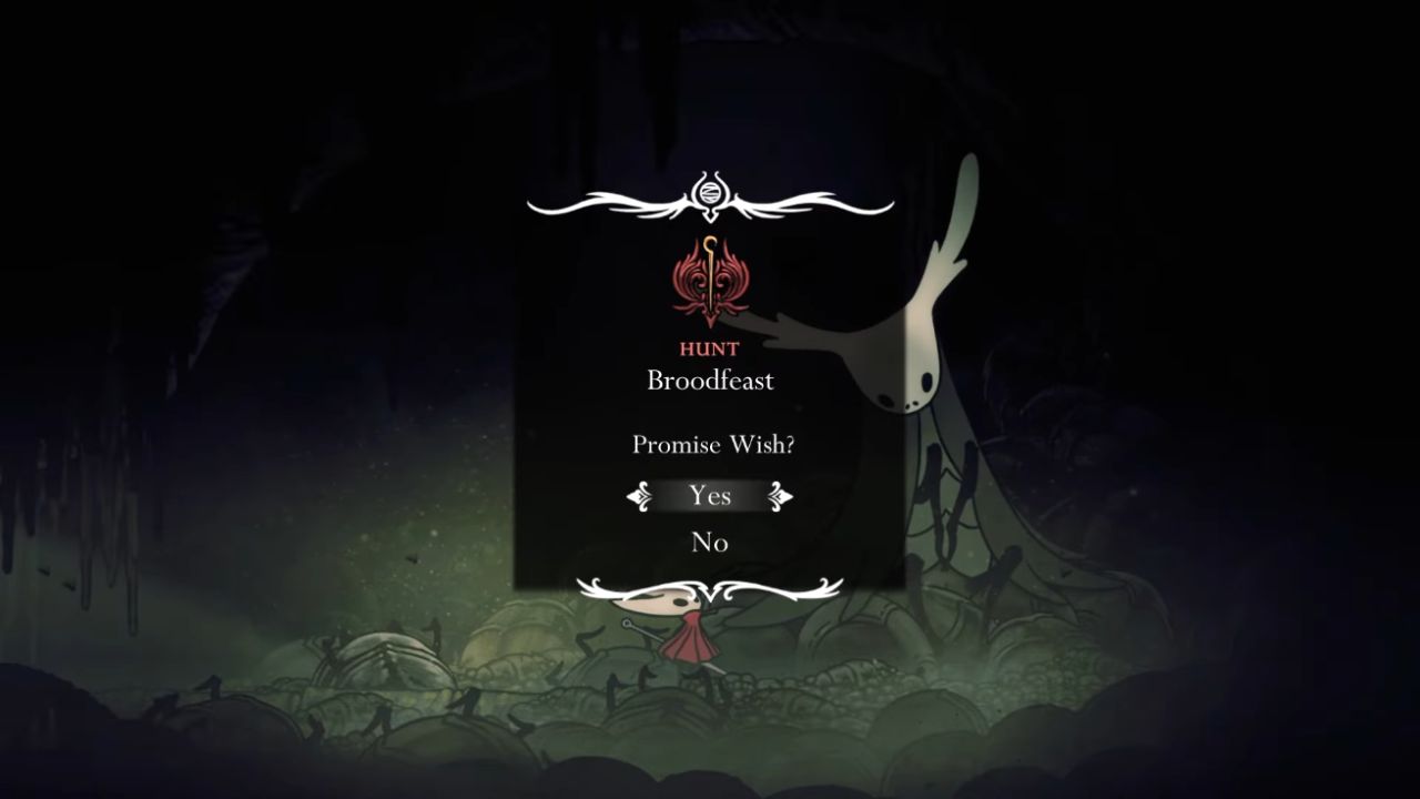 Hollow Knight: Silksong, PC, Gameplay, How To Start Broodfeast Wish Quest, Screenshot