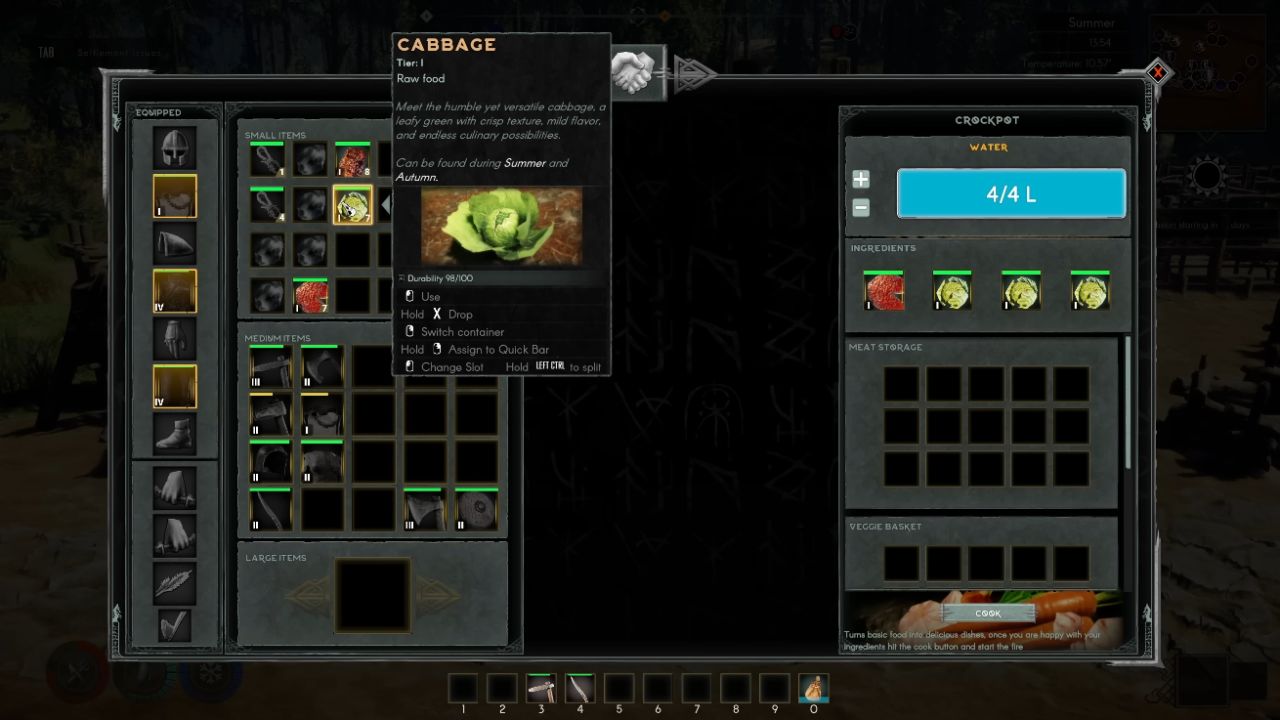 ASKA, PC, Gameplay, New Food & Villager Tier System, Screenshot