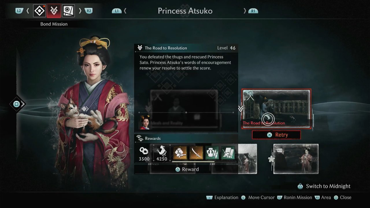 Rise of the Rōnin, Rise of the Rōnin Guide, How to Do Bond Mission as Princess Atsuko, PS5, Gameplay, Screenshot