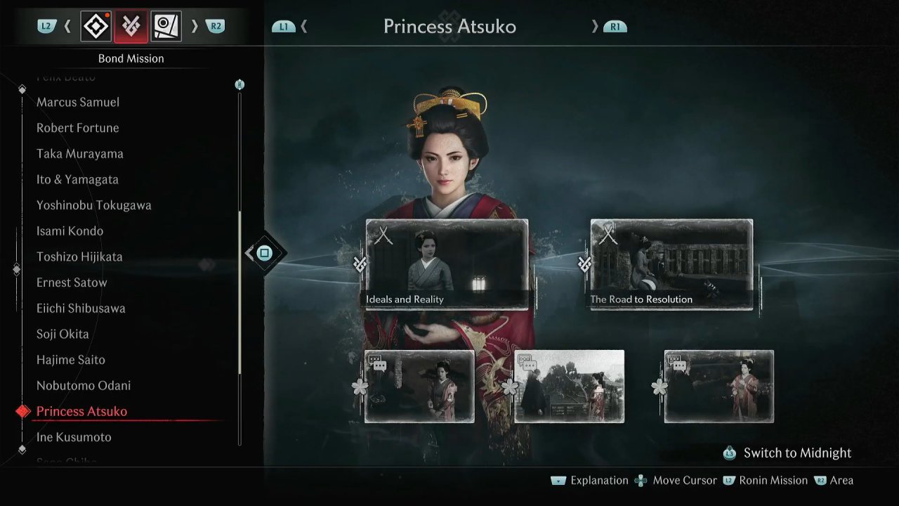 Rise of the Rōnin, Rise of the Rōnin Guide, How to Do Bond Mission as Princess Atsuko, PS5, Gameplay, Screenshot