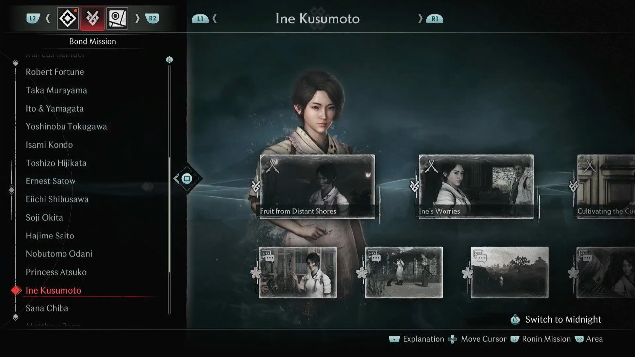 Rise of the Rōnin Guide, How to Do Bond Mission as Ine Kusumoto, PS5, Gameplay, Screenshot