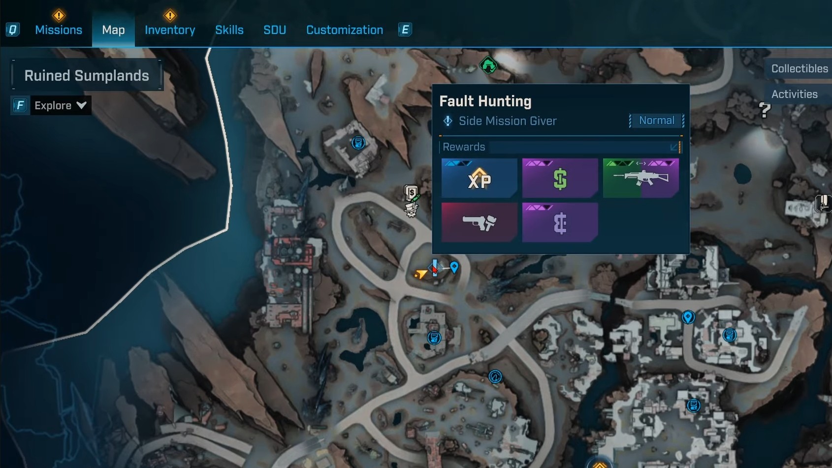 Mission origin point visual reference (Source: 2K)
