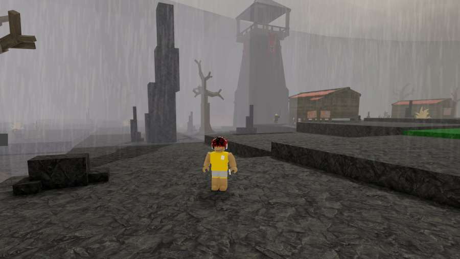 A player standing in volcano biome