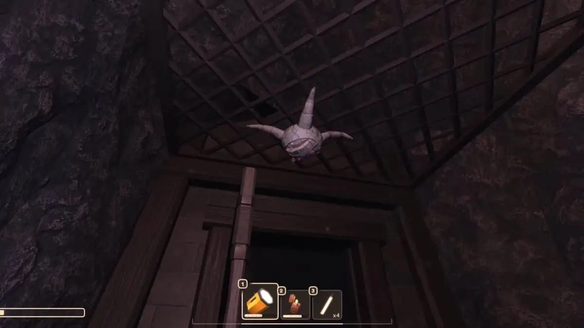 Giggle hanging on the ceiling in Roblox Doors