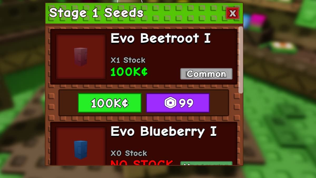 The Evo Plants List