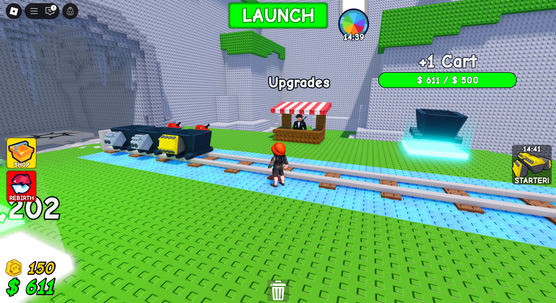 Custom vehicle in Build a Cart (Image via Roblox Corporation)
