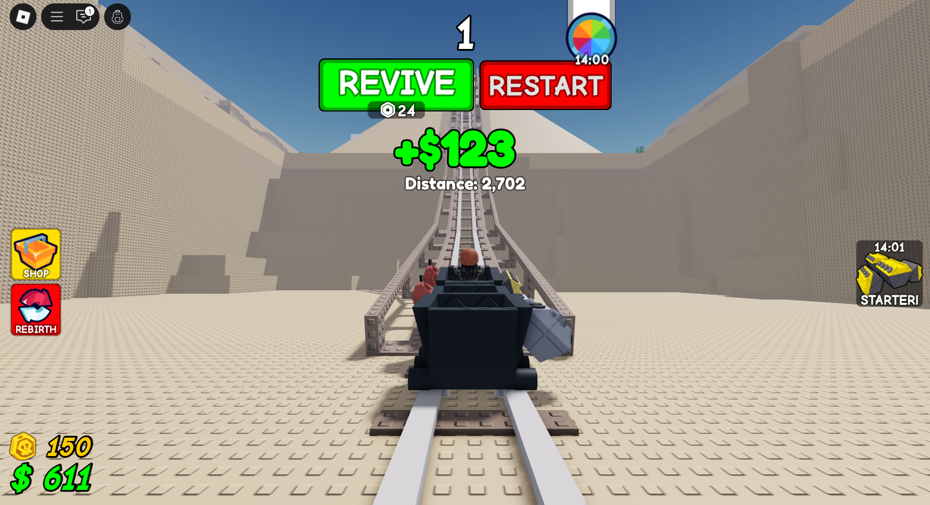 Energy management in Build a Cart (Image via Roblox Corporation)