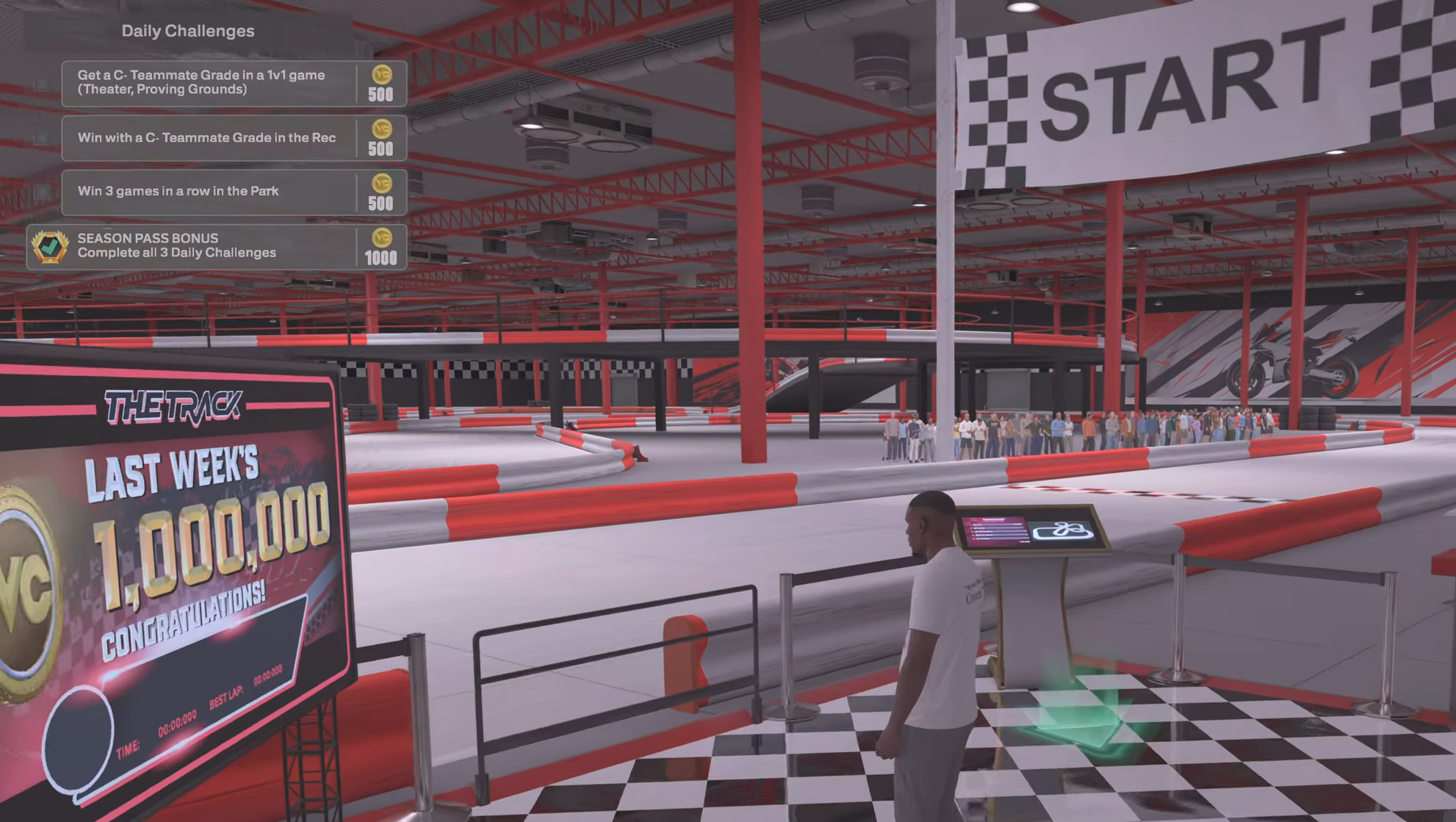 Start a multiplayer race on The Track (Image via 2K Games)