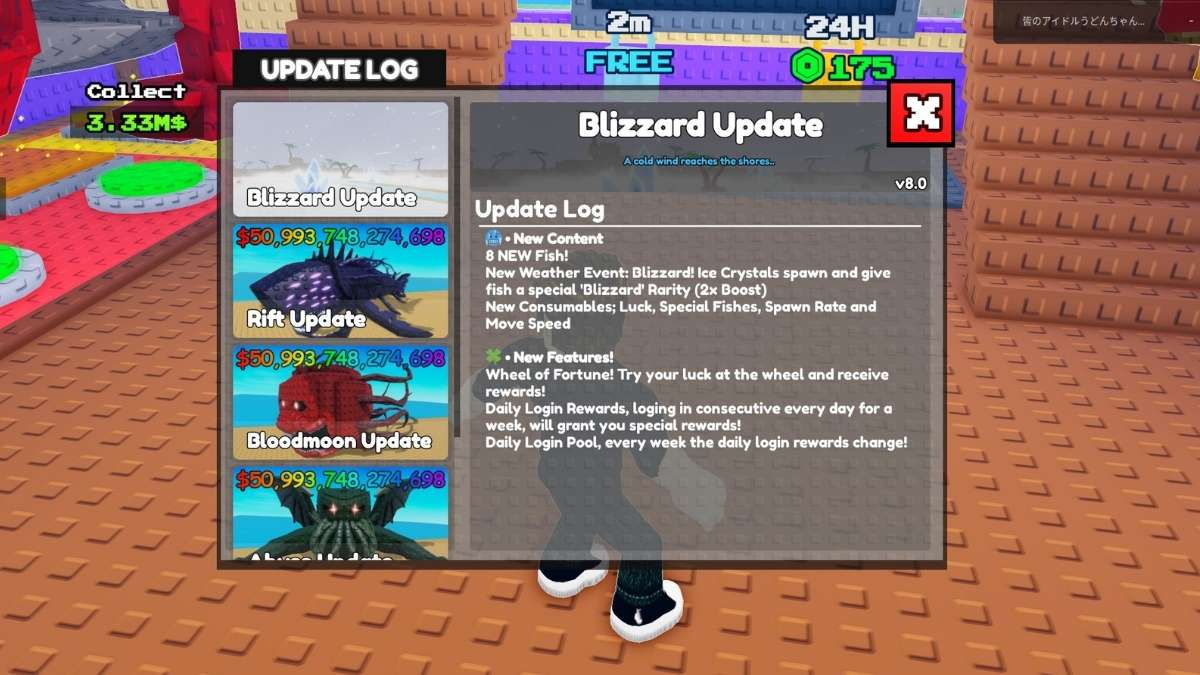 Steal A Fish Blizzard Update