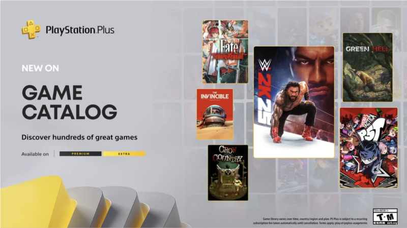 WWE 2K25, Persona 5 Tactica, Green Hell, and More Coming to PS Plus Extra/Premium September 2025
