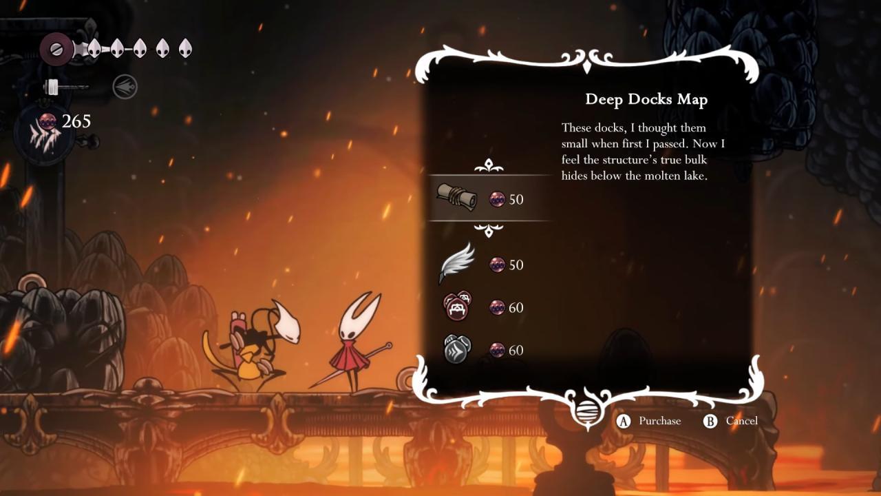 Hollow Knight: Silksong, Hollow Knight: Silksong Guide, How to Find Deep Docks Map, PC, Gameplay, Screenshot
