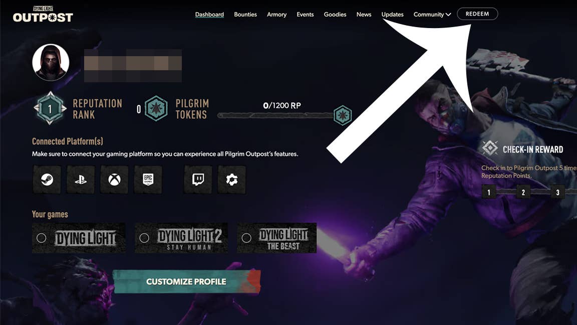 Voucher activation interface