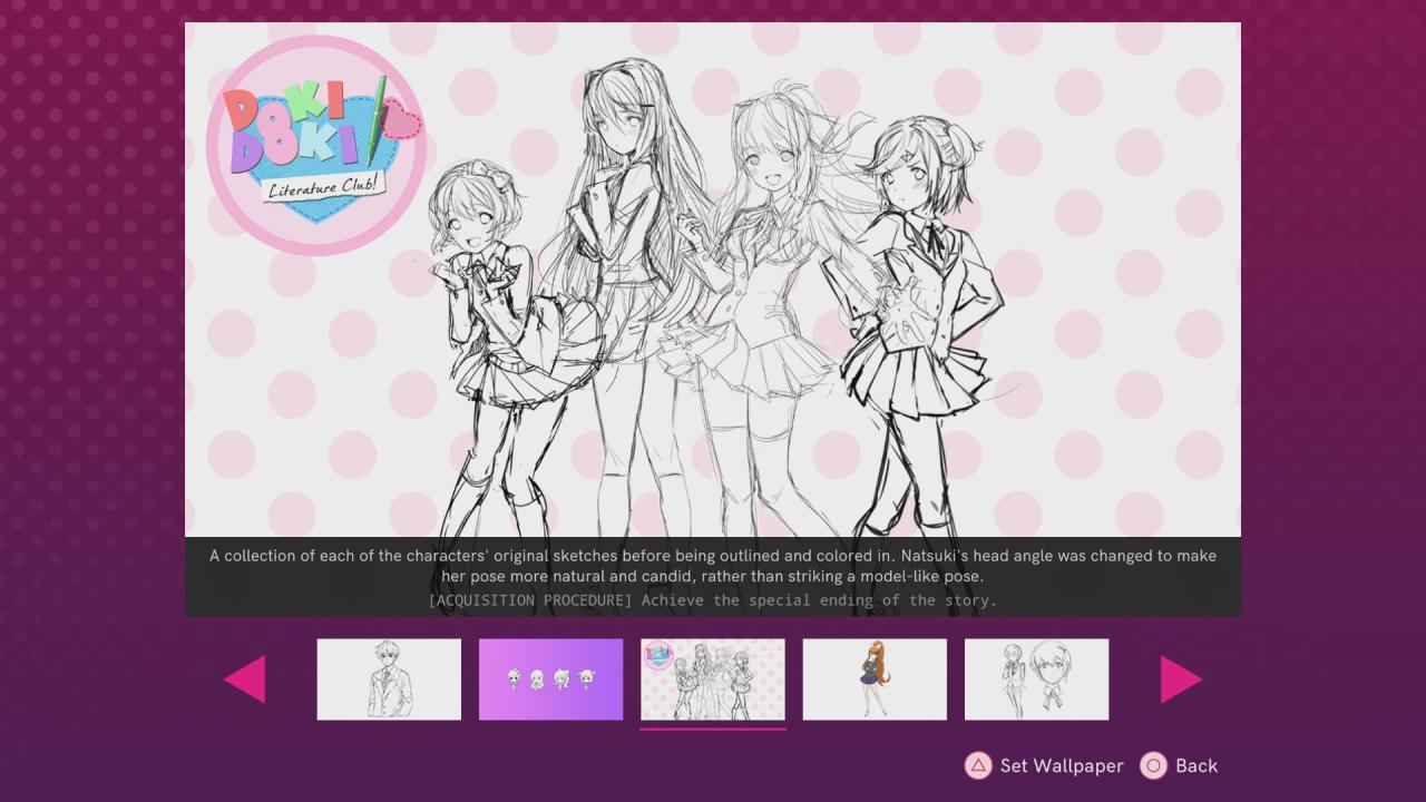 Doki Doki Literature Club Plus!, Doki Doki Literature Club Plus! Guide, All Sketches Locations, PC, Gameplay, Screenshot