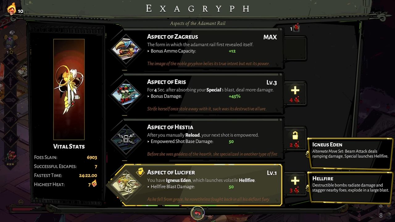 Hades, Guide, How to Unlock the Aspect of Lucifer