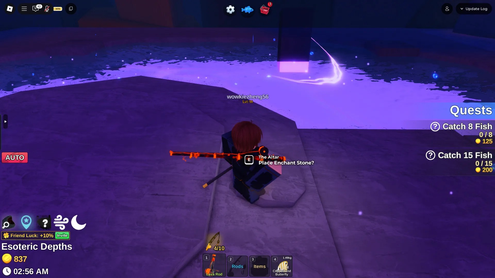 Enhancement altar location guide