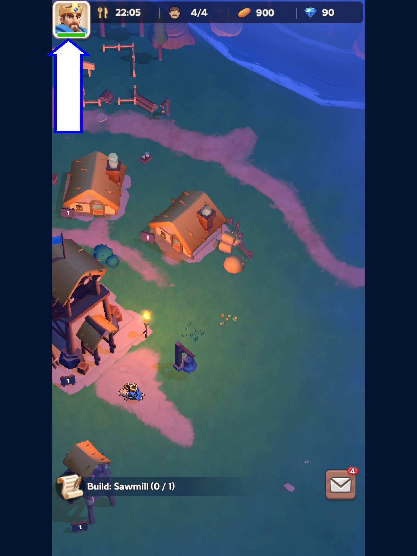 Profile button location in Kingshot