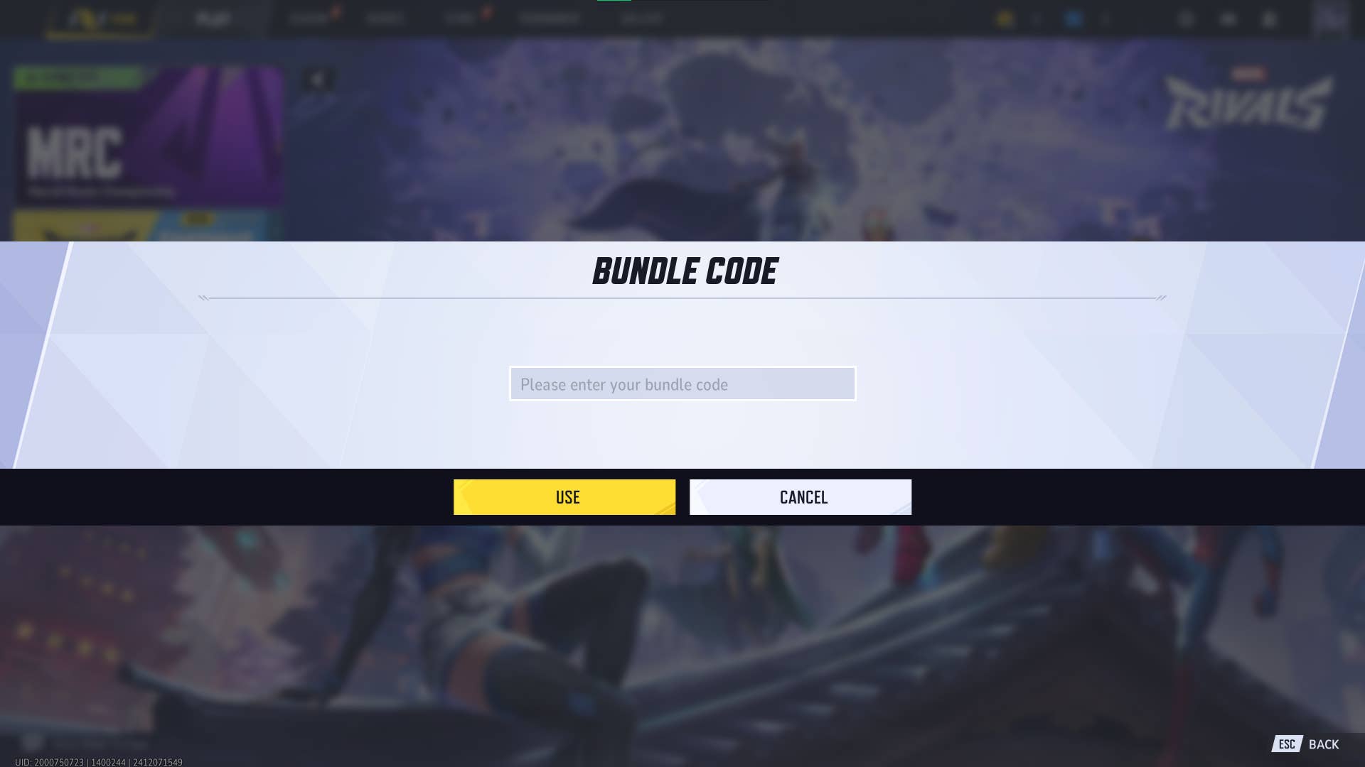 Code entry interface demonstration