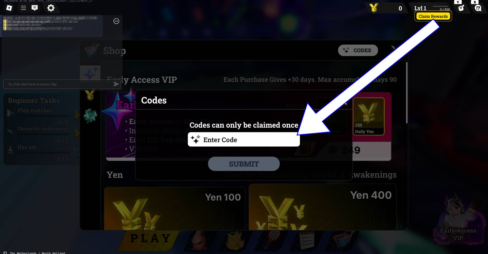 Entering voucher text