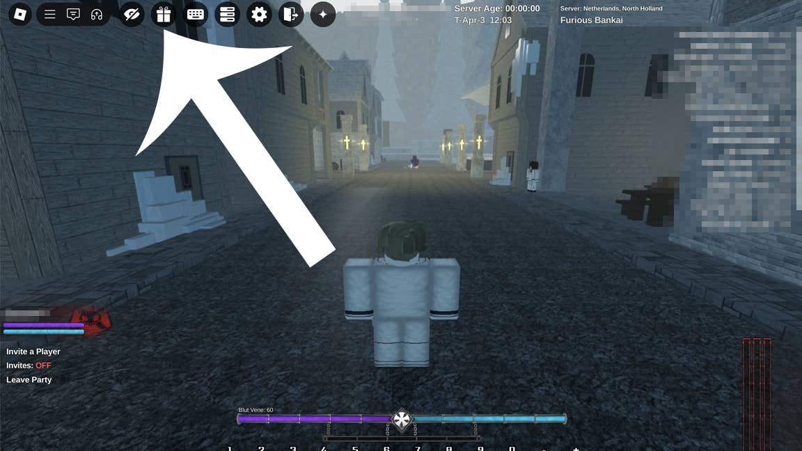 Navigation to voucher interface in spiritual combat game