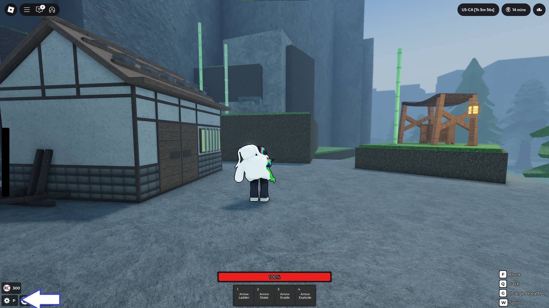 Interface showing settings menu location