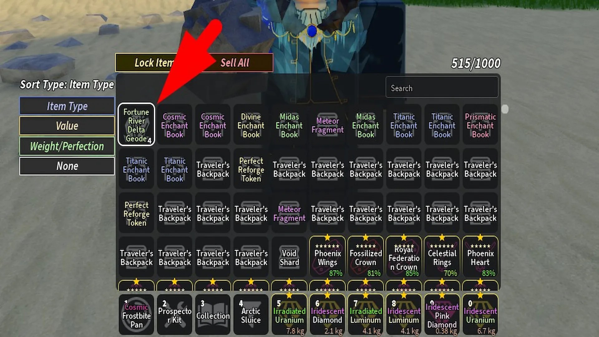 Unlocking geode rewards