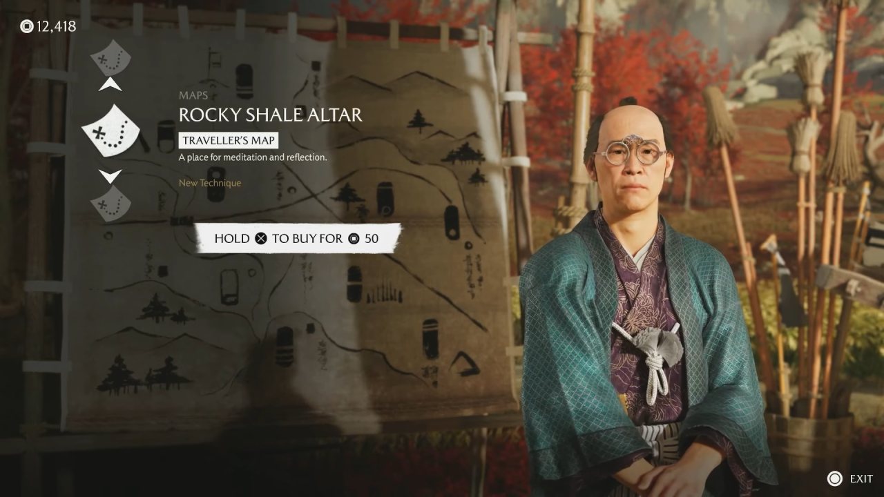 Ghost of Yōtei, Guide, How to Set Ishikari Traveller's Maps