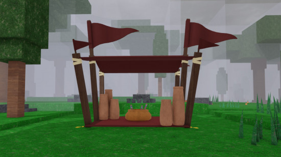 The flute tent from the 99 Nights in the Forest Taming Update