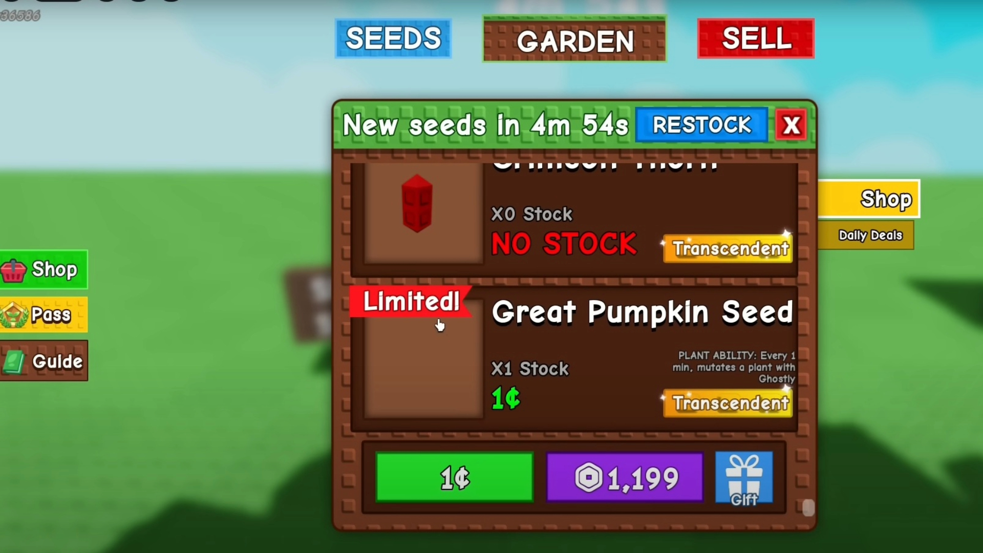 Buy the Great Pumpkin Seed as soon as you can