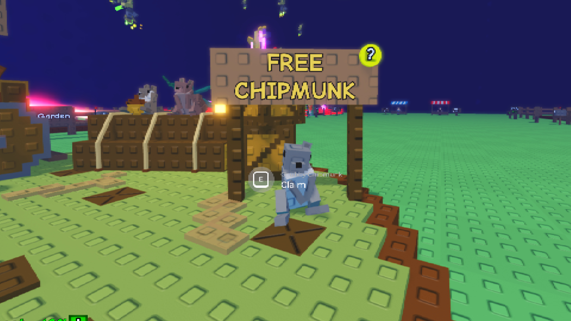 Claim the free Chubby Chipmunk pet from the event area (Image via Roblox Corporation)
