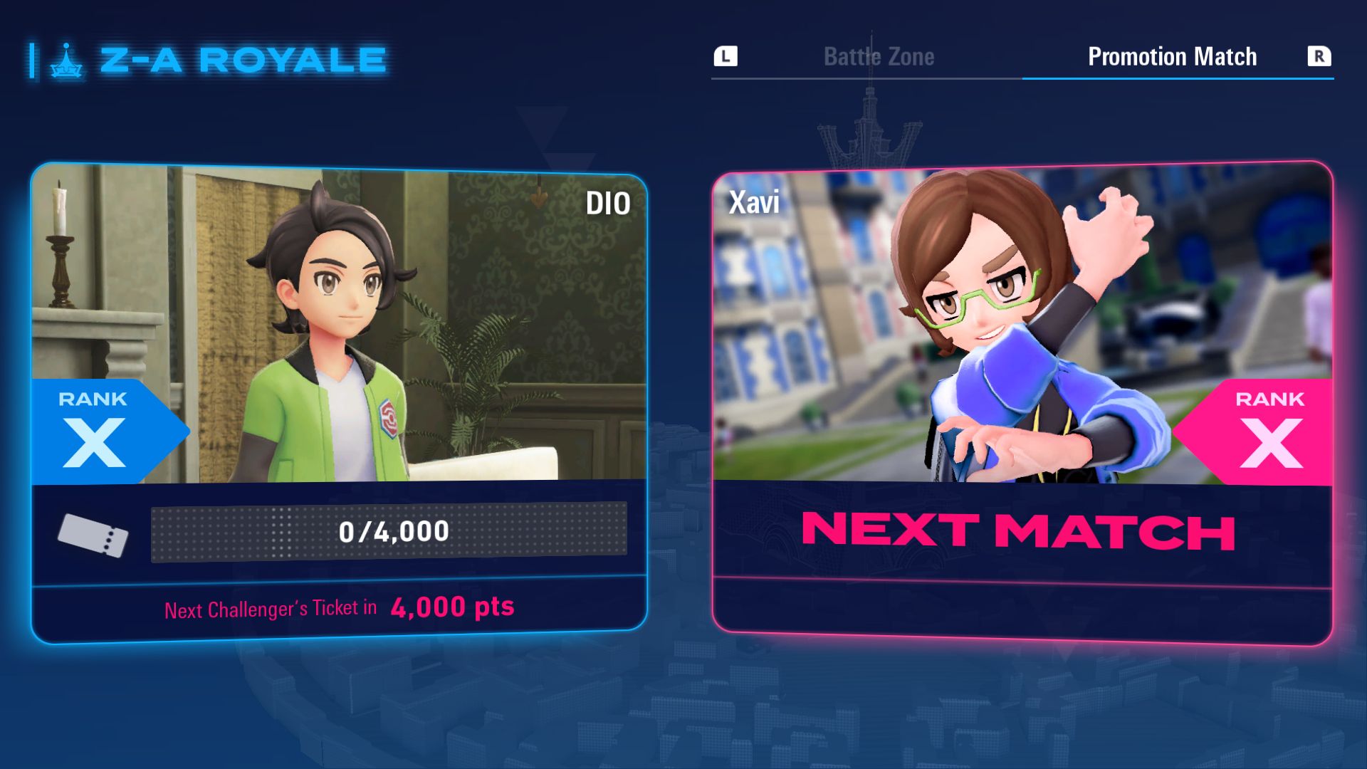 Battle Xavi to unlock Rank W progression